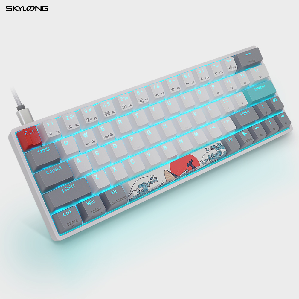 GK63-红日海主题配色OEM闭口字透PBT键帽